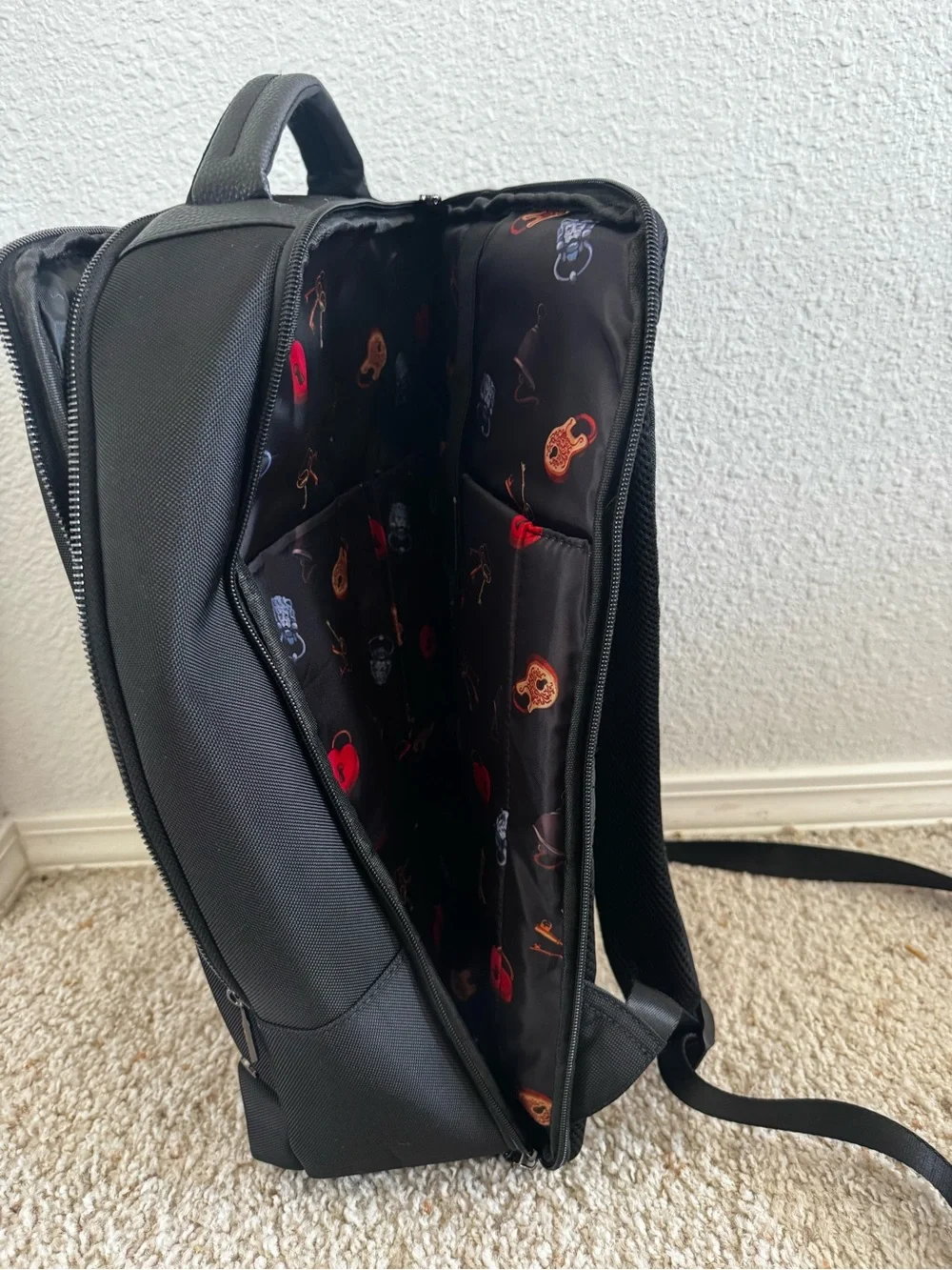 Robert Graham Thornton Mix Media Black Pebbled Leather Men's Backpack